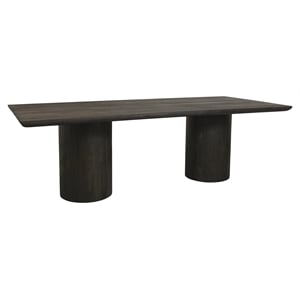 Sullivan 96&quot Solid Wood Rectangular Dining Table in Dark Brown Finish