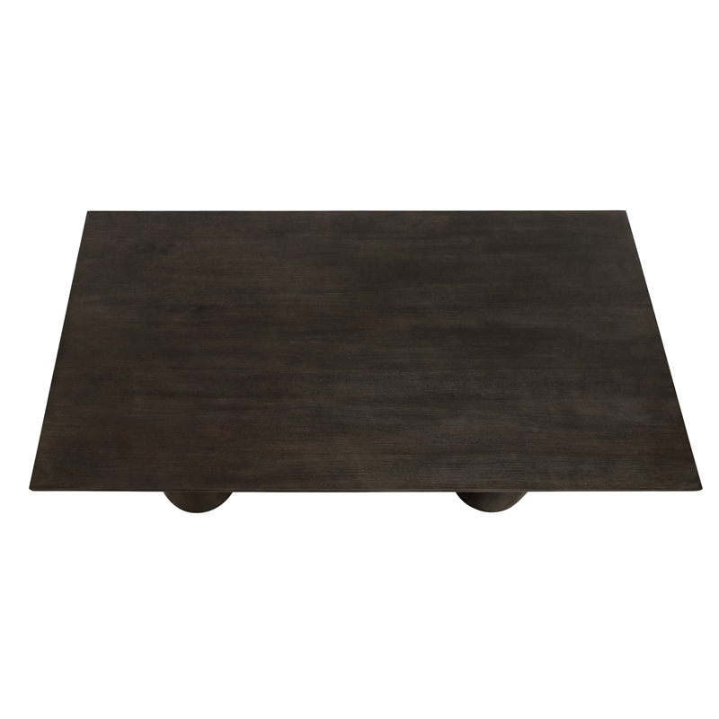 Sullivan Solid Wood Rectangular Coffee Table in Dark Brown Finish