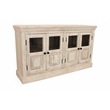 Tropez 4 Glass Door Sideboard Sand Natural Finish on Mango Wood