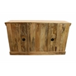Tropez 4 Glass Door Sideboard Sand Natural Finish on Mango Wood