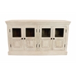 Tropez 4 Glass Door Sideboard Sand Natural Finish on Mango Wood