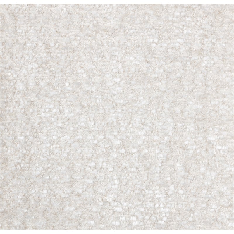 Emilia Lounge Chair in Boucle Ivory Fabric with Toughened Iron Frame