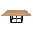 Logan 9-Piece Set with 8 Jill Solid Wood Side Chairs in Denim with Natural Legs