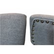 Logan 9-Piece Set with 8 Jill Solid Wood Side Chairs in Denim with Natural Legs
