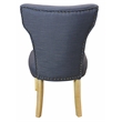 Logan 9-Piece Set with 8 Jill Solid Wood Side Chairs in Blue with Natural Legs
