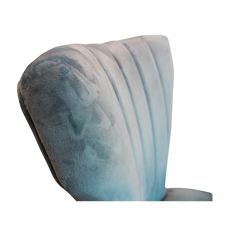 Logan 9-Piece Set with 8 Cleo Solid Wood Side Chairs in Teal with Natural Legs