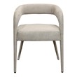 Logan 9-Piece Dining Set with 8 Galway Side Chairs in Ivory Linen Fabric