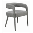 Logan 9-Piece Dining Set with 8 Galway Side Chairs in Dark Gray Linen Fabric