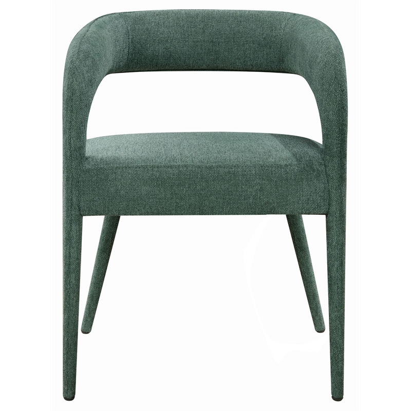 Logan-Piece Dining Set with 8 Galway Side Chairs in Teal Linen Fabric