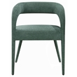 Logan-Piece Dining Set with 8 Galway Side Chairs in Teal Linen Fabric