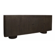 Sullivan Solid Wood 4-Door Sideboard in Dark Brown Finish