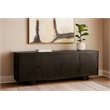 Sullivan Solid Wood 4-Door Sideboard in Dark Brown Finish