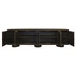 Sullivan Solid Wood 6-Door Sideboard in Dark Brown Finish