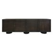 Sullivan Solid Wood 6-Door Sideboard in Dark Brown Finish
