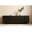 Sullivan Solid Wood 6-Door Sideboard in Dark Brown Finish