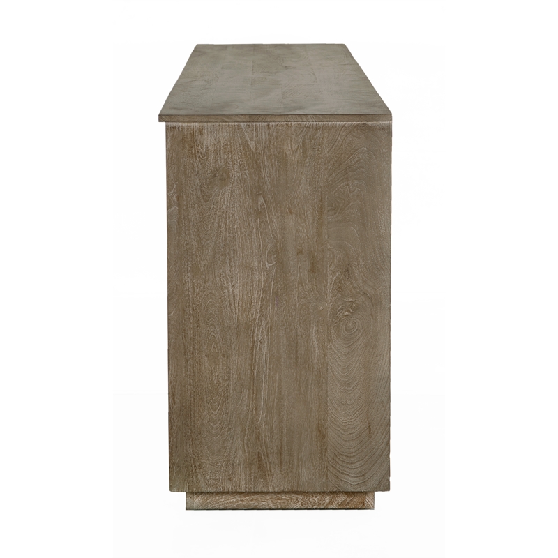 Archie Contemporary Sideboard 4-Door Finished in North Creek Brown Solid Wood