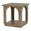 Archie Contemporary End Table Finished in North Creek Brown Solid Wood