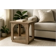 Archie Contemporary End Table Finished in North Creek Brown Solid Wood