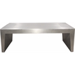 Pilot Huxley Cocktail Table with Modern Silver Aluminum Metal Cladding