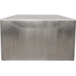 Pilot Huxley Cocktail Table with Modern Silver Aluminum Metal Cladding