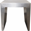 Pilot Huxley End Table with Aluminum Metal Cladding on Solid Wood