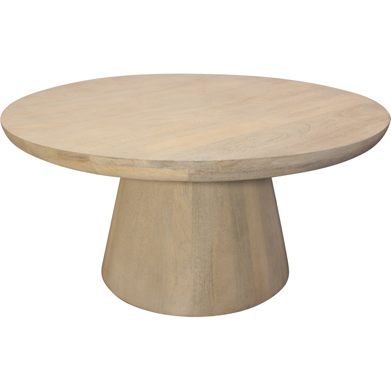Howard Round Coffee Table in Modern Natural Mango Solid Wood