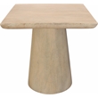 Howard Square Top End Table in a Modern Natural Finish Solid Wood