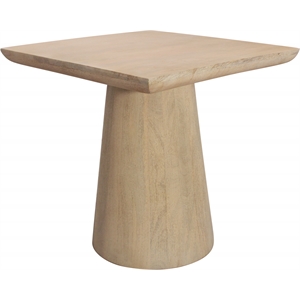Howard Square Top End Table in a Modern Natural Finish Solid Wood