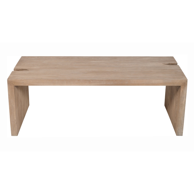 Argyle 3-Piece Cocktail Table Modern Light Ash Ivory Finish Reclaimed Solid Wood