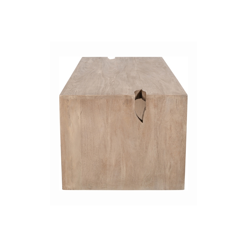 Argyle 3-Piece Cocktail Table Modern Light Ash Ivory Finish Reclaimed Solid Wood