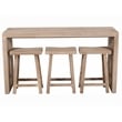 Argyle 4-Piece Counter Table Modern Light Ash Ivory Finish Reclaimed Solid Wood