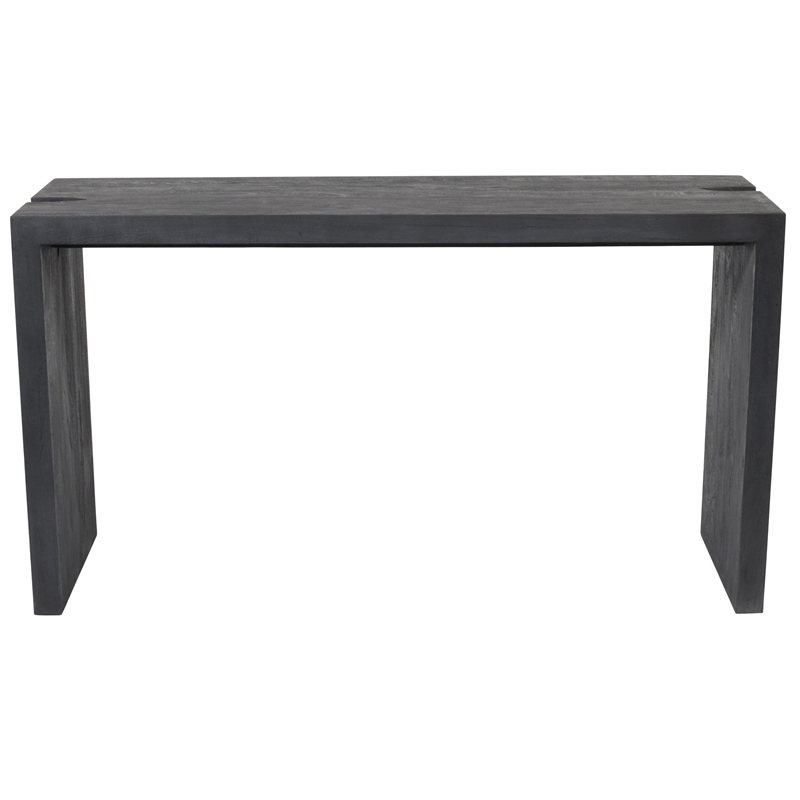 Argyle 4-Piece Counter Table Modern Graphite Black Finish Reclaimed Solid Wood