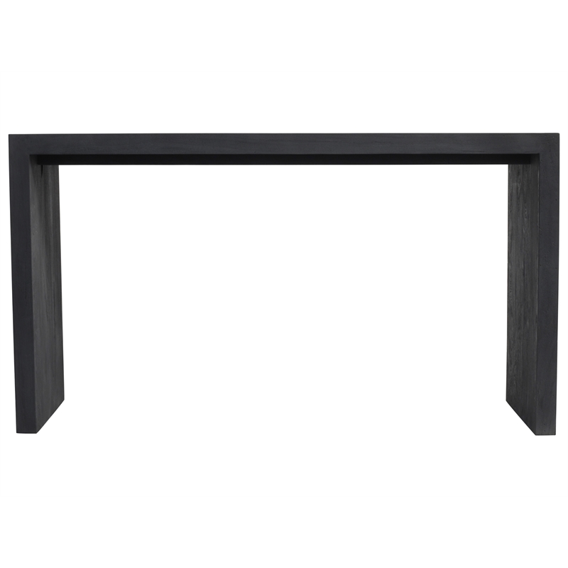 Argyle 4-Piece Counter Table Modern Graphite Black Finish Reclaimed Solid Wood