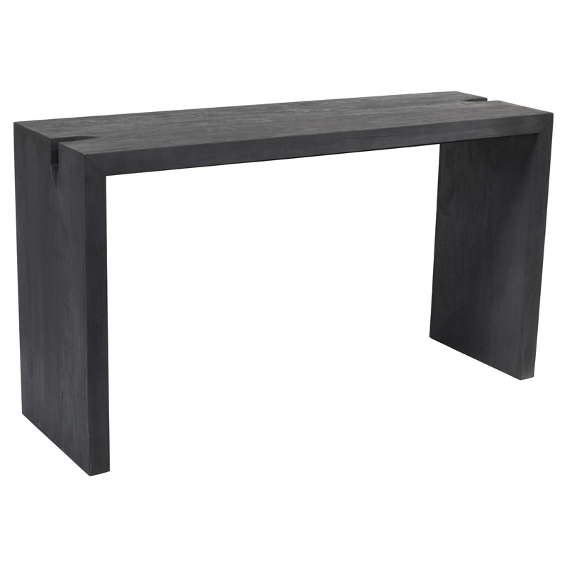 Argyle 4-Piece Counter Table Modern Graphite Black Finish Reclaimed Solid Wood