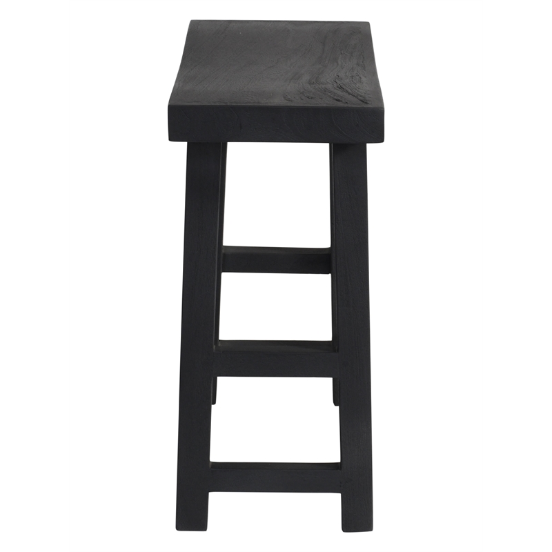 Argyle 4-Piece Counter Table Modern Graphite Black Finish Reclaimed Solid Wood