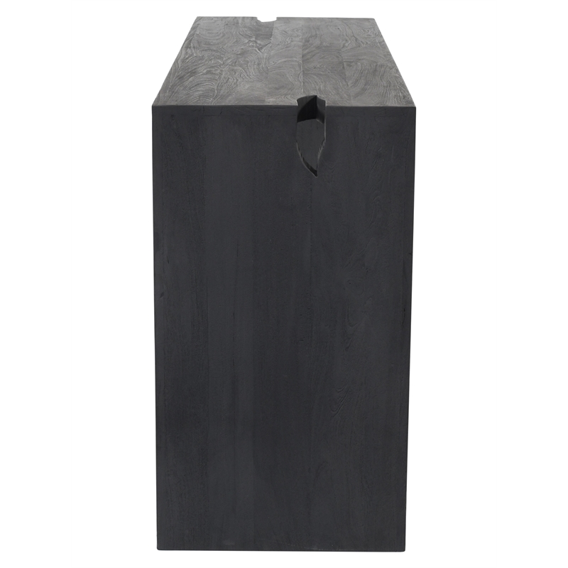 Argyle 4-Piece Counter Table Modern Graphite Black Finish Reclaimed Solid Wood