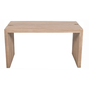 Argyle Office Desk in Modern Light Ash Ivory Finish on Reclaimed Solid Wood