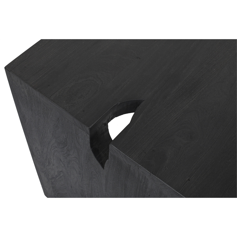 Argyle Office Desk in Modern Graphite Black Finish on Reclaimed Solid Wood