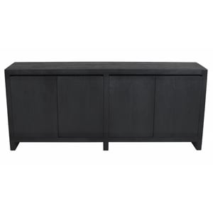 Argyle 4-Door Sideboard in Modern Graphite Black Finish on Reclaimed Solid Wood