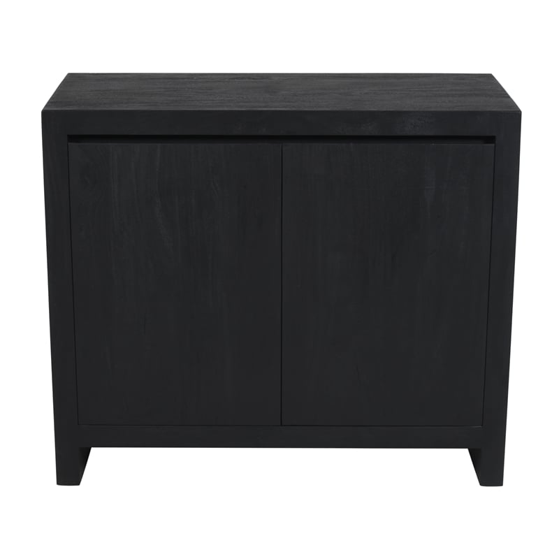 Argyle 2-Door Sideboard in Modern Graphite Black Finish on Reclaimed Solid Wood
