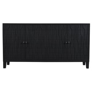 Orchard 4-Door Sideboard in Transitional Graphite Black on Reclaimed Solid Wood