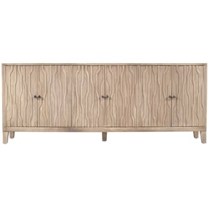 Orchard 6-Door Sideboard Transitional Light Ash Ivory on Reclaimed Solid Wood