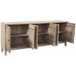 Orchard 6-Door Sideboard Transitional Light Ash Ivory on Reclaimed Solid Wood