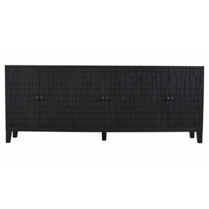 Orchard 6-Door Sideboard in Transitional Graphite Black on Reclaimed Solid Wood