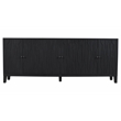 Orchard 6-Door Sideboard in Transitional Graphite Black on Reclaimed Solid Wood