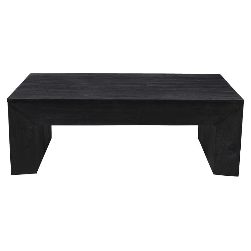 Goliath Cocktail Table in Modern Charcoal Gray Finish on Mango Solid Wood