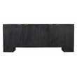 Goliath 4-Door Sideboard in Modern Charcoal Gray Finish on Mango Solid Wood