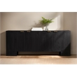 Goliath 4-Door Sideboard in Modern Charcoal Gray Finish on Mango Solid Wood