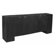 Goliath 4-Door Sideboard in Modern Charcoal Gray Finish on Mango Solid Wood