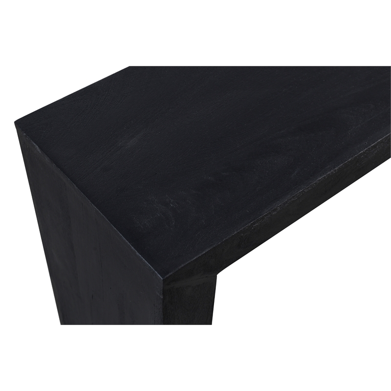 Goliath Console Table in Modern Charcoal Gray Finish on Mango Solid Wood